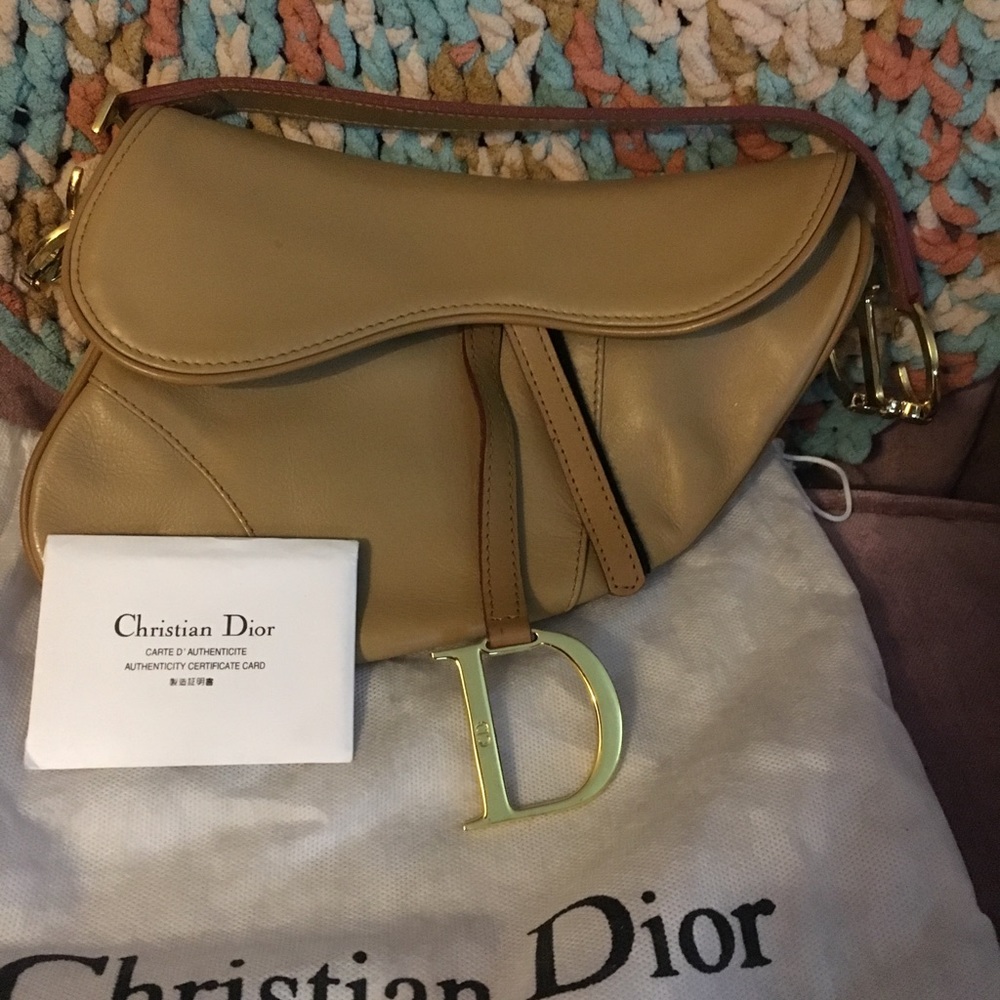 Christian Dior Leather Saddle Bag